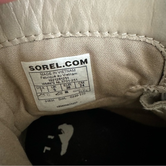 Sorel NL3701-251 Lennox Lace Sandy Tan Leather Boots - Picture 7 of 10